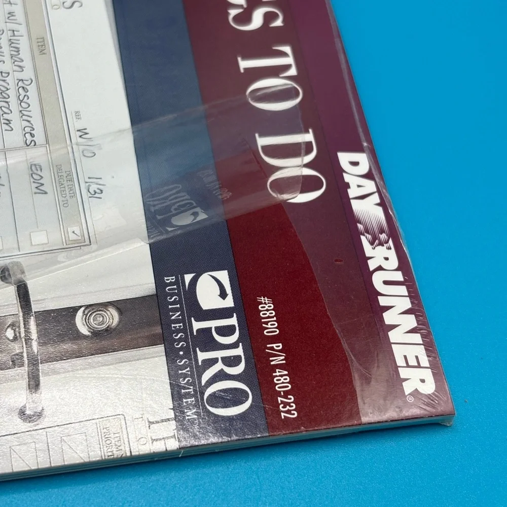DAY RUNNER PRO Things To Do Pages #88190 NOS Pack 30 Sheets Sealed 7 Holes 1996